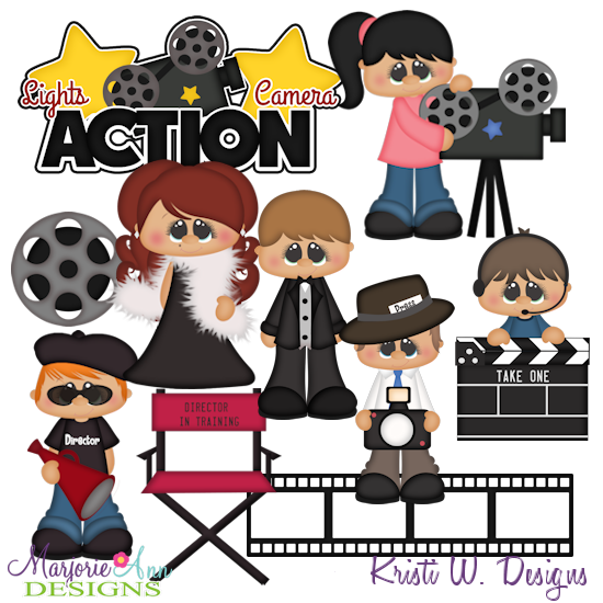 Hollywood Kids SVG Cutting Files + Clipart - Click Image to Close